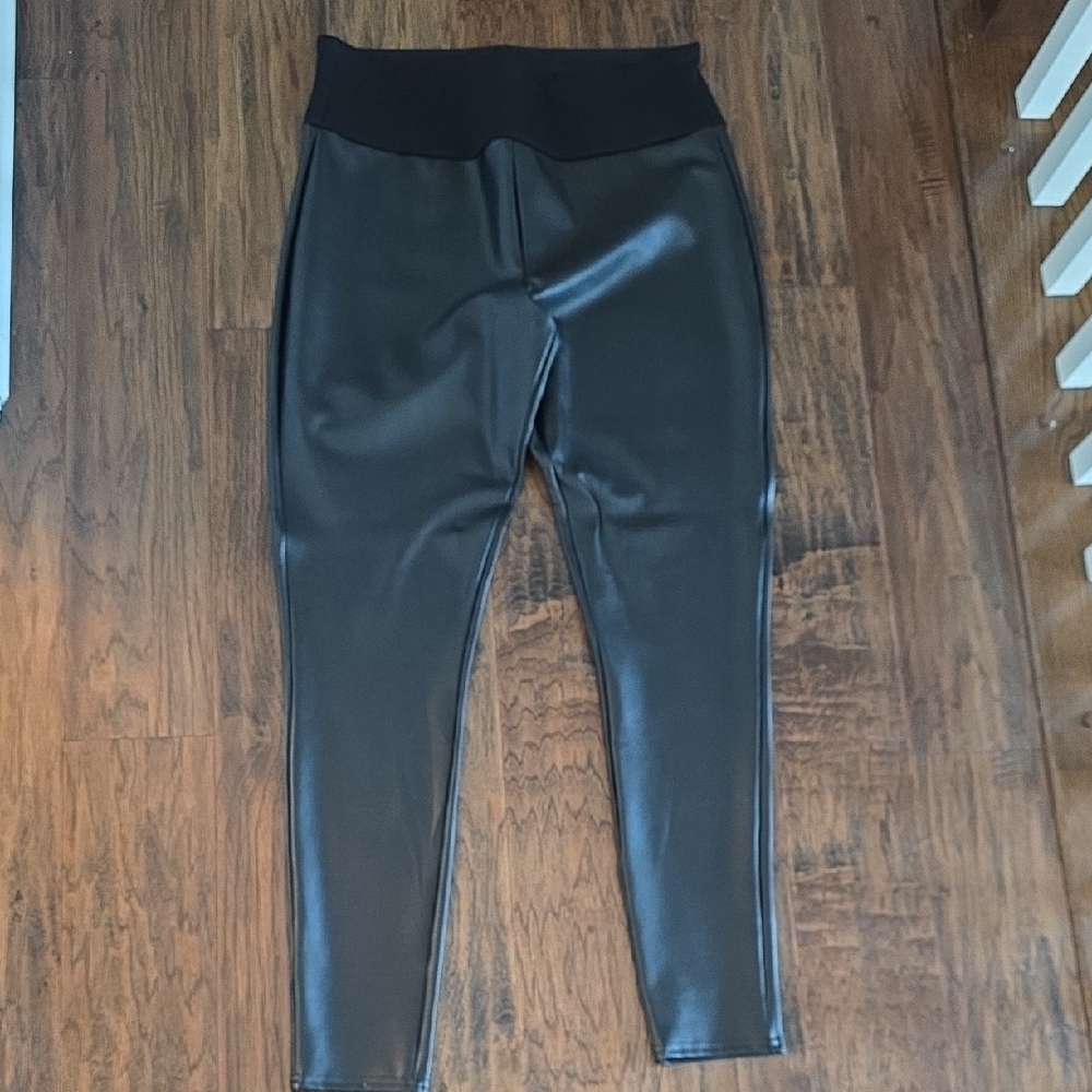 Spanx Assets Faux Leather Leggings - 1X